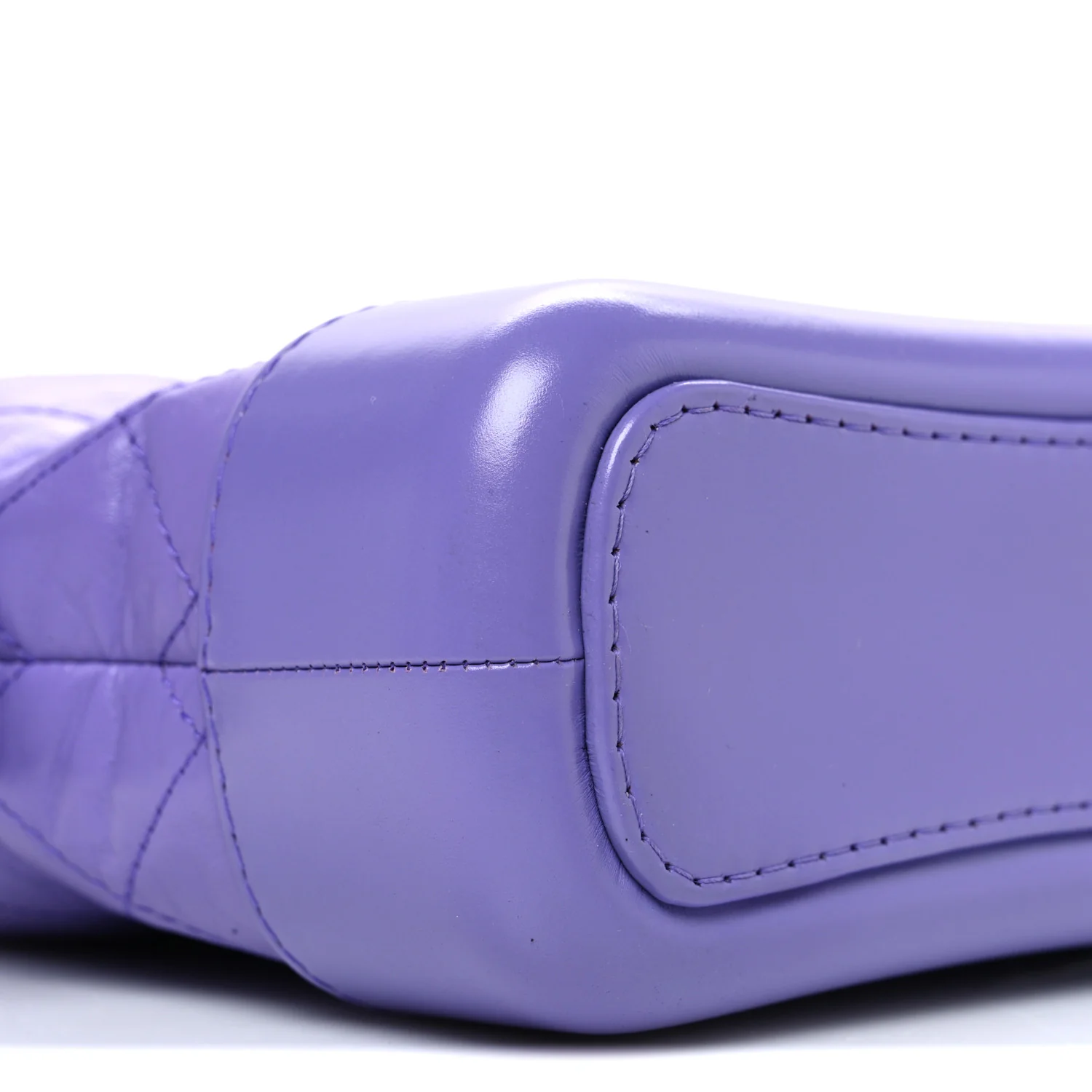 Aged Calfskin Quilted Small Gabrielle Hobo Purple