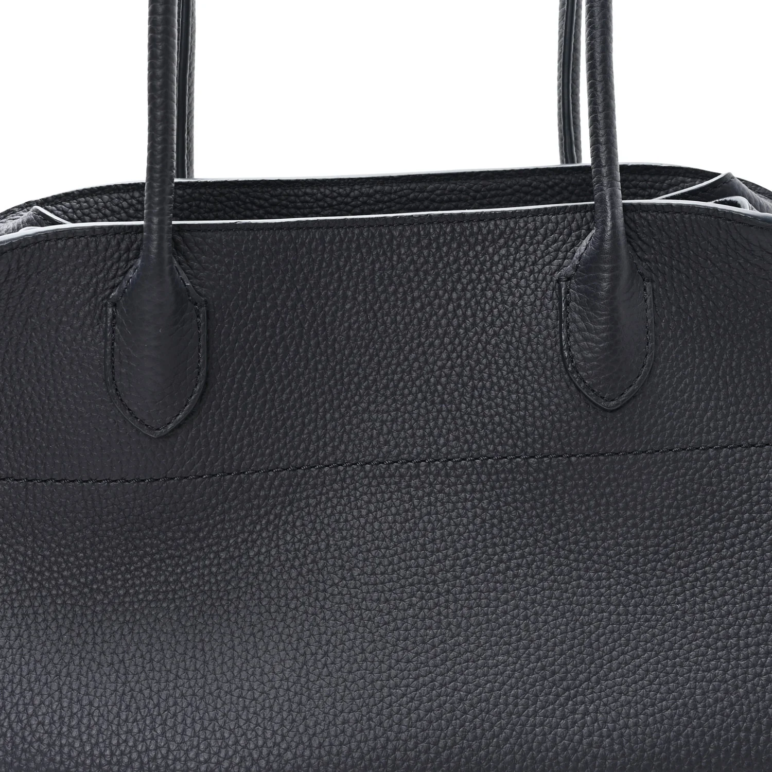 Matte Grained Calfskin Margaux Shoulder 12 Marine