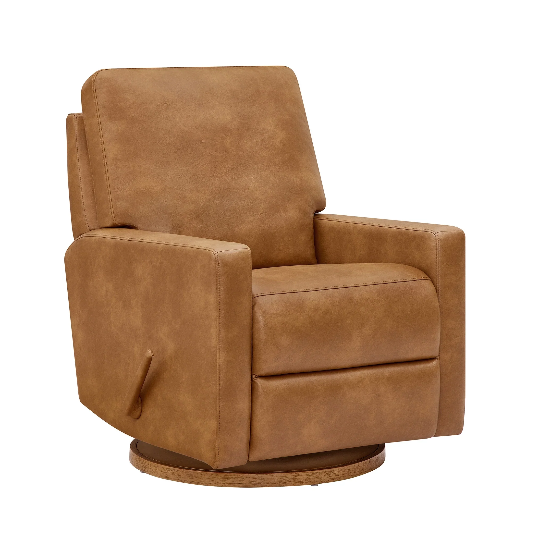 Better Homes & Gardens Modern Farmhouse Glider Recliner, Taupe Faux Leather
