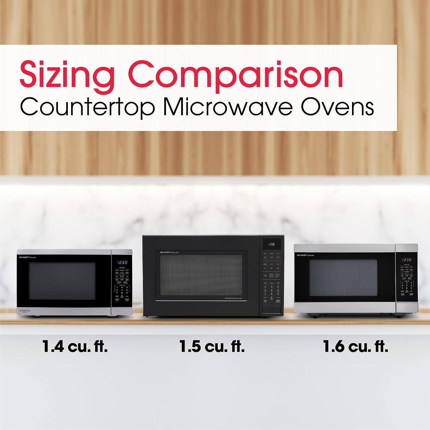 Sharp SMC1464KS 1.4 cu1100W Stainless Steel Countertop Microwave Oven