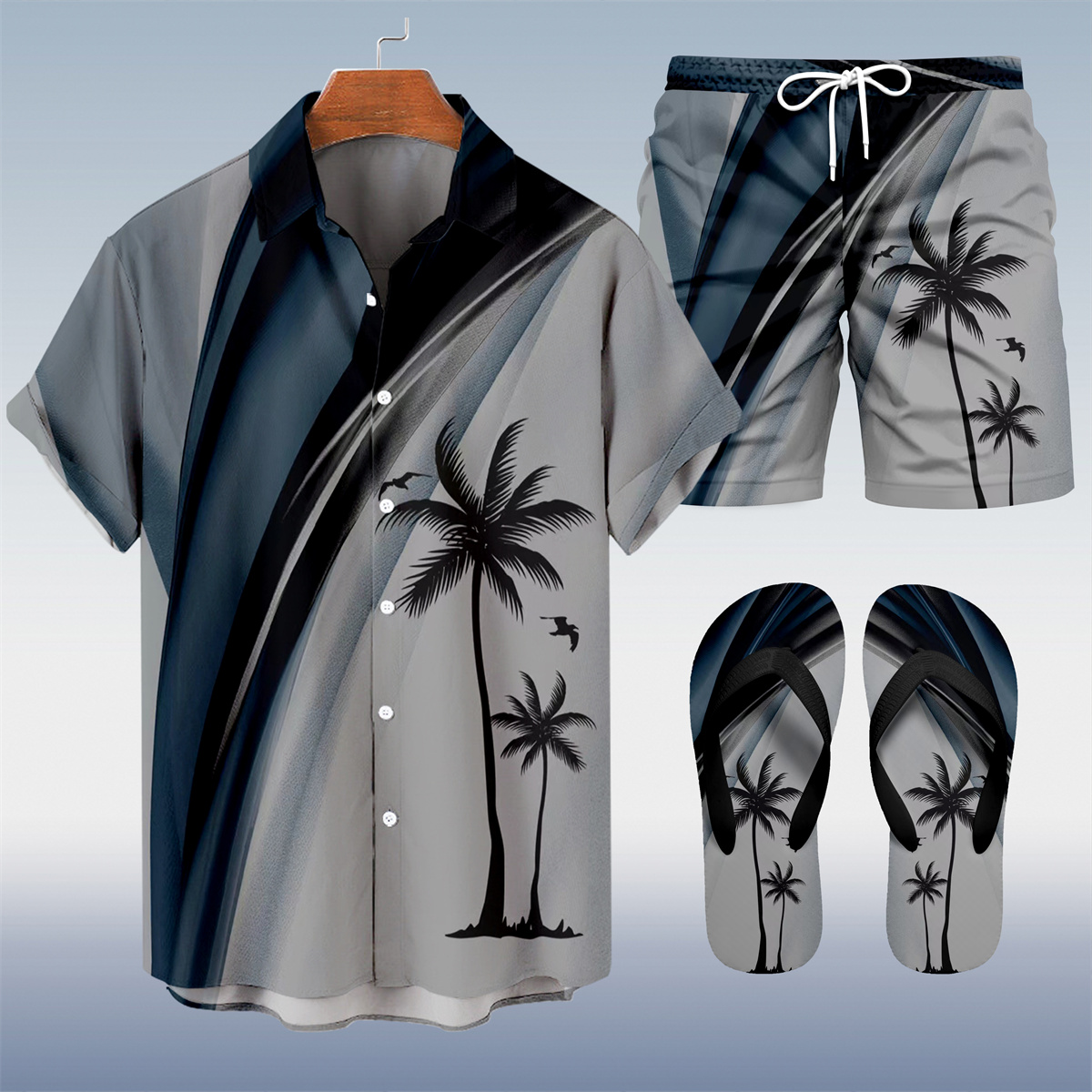 Ensemble trois pièces Suitmens pour homme, imprimé Tiki Party Hawaïen, référence 019