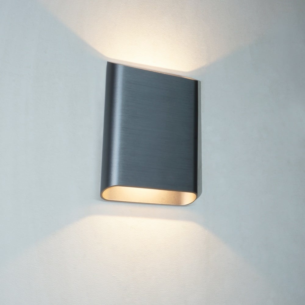Artdelight Wandlamp Diaz-L Gun Metal Led 2 x 6Watt