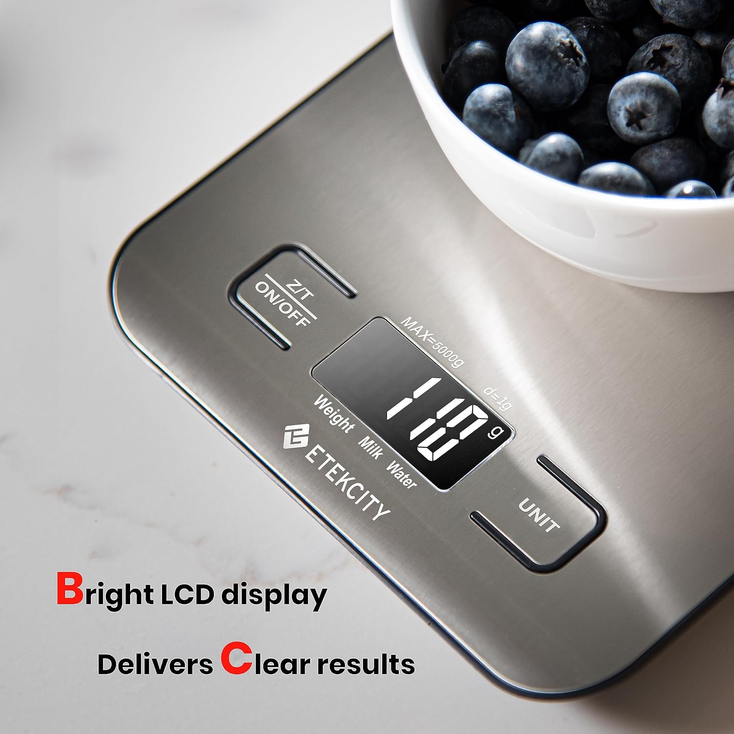 Etekcity Food Kitchen Scale, Digital Grams and Ounces, 11lb