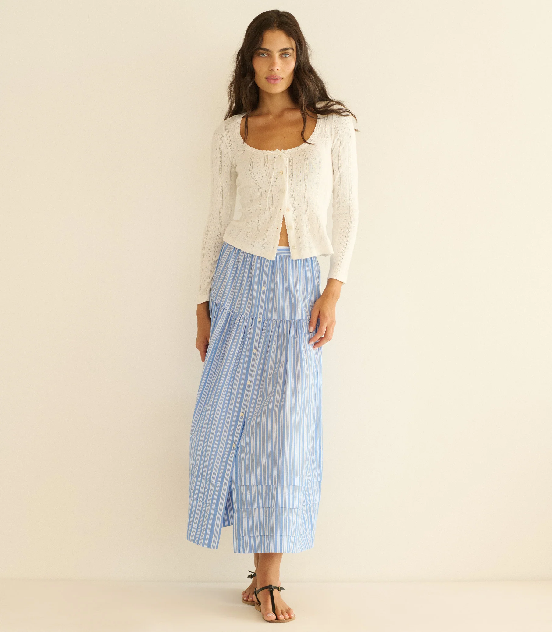 MARCELINE SKIRT -- SALERNO STRIPE