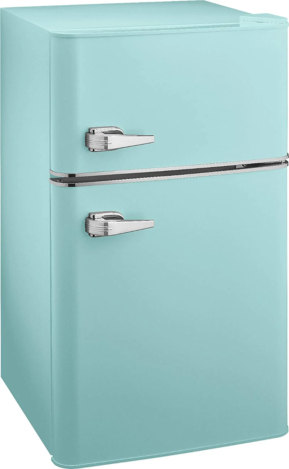 Mini-réfrigérateur rétro de 3,1 pi³ avec congélateur supérieur – Menthe fraîche