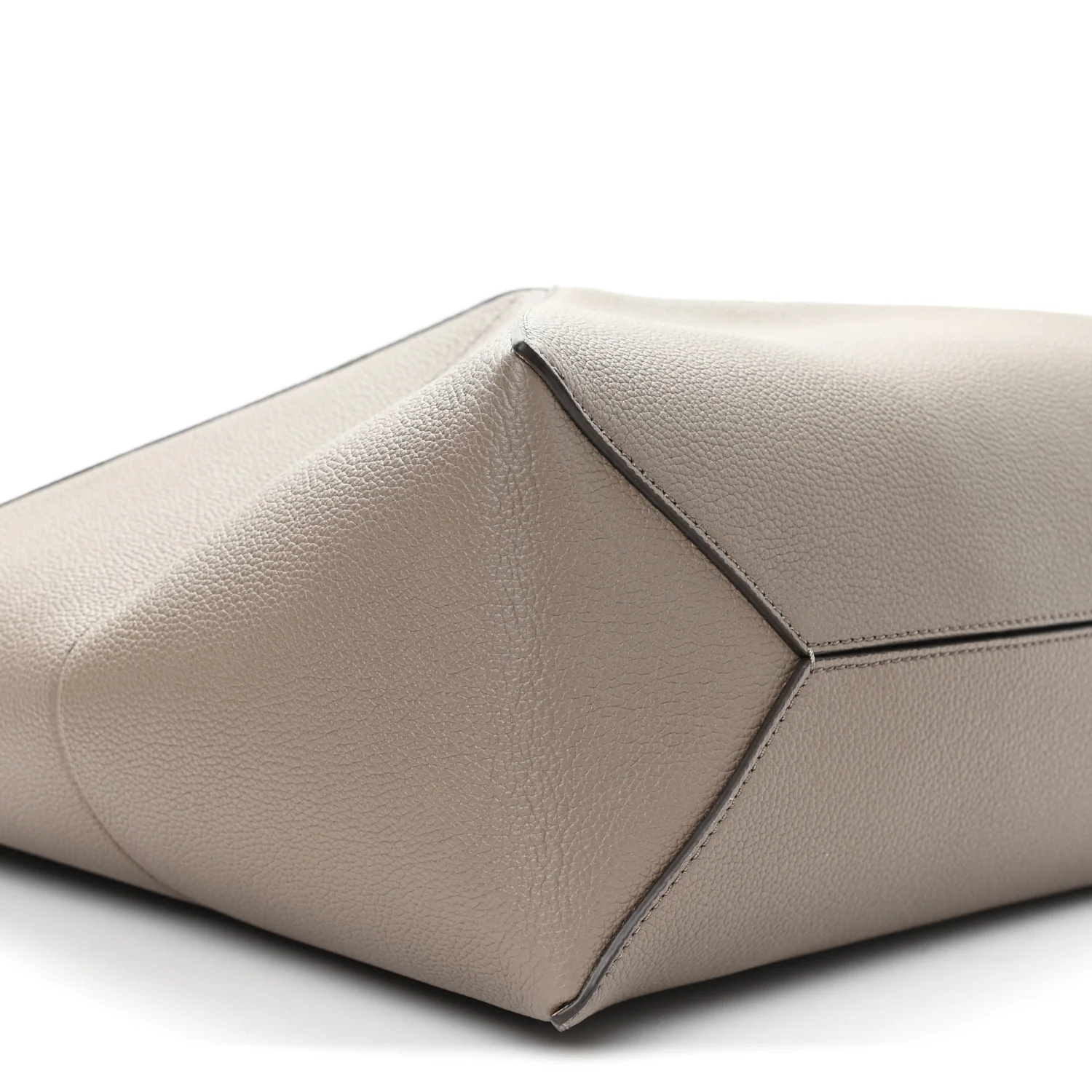 Grained Calfskin Medium Puzzle Fold Tote Taupe