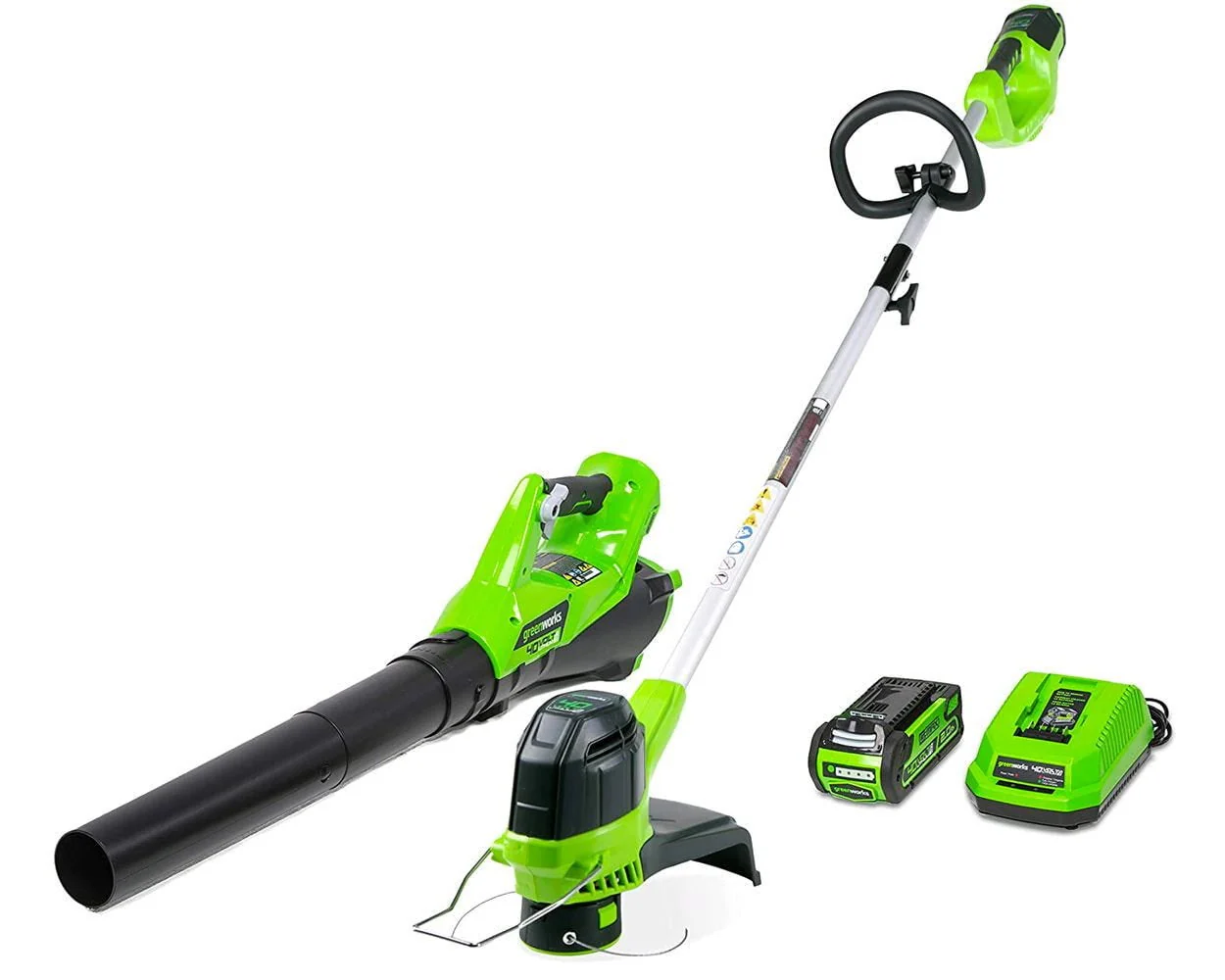 40V String Trimmer/Leaf Blower Combo W/ 2 0 Ah Battery, 1301202