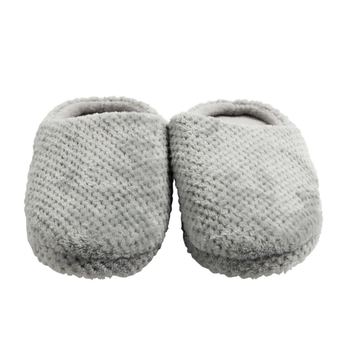 Chaussons mules unisexe gris motif quadrillé T38/39