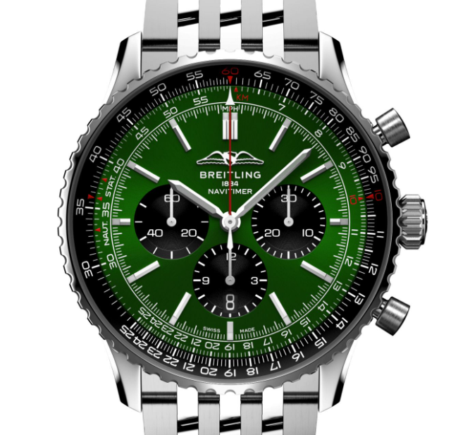 [Super Clone]【VIP Advanced customized version】--Breitling AB0137241L1A1 Navitimer B01 Green Dial - Νew