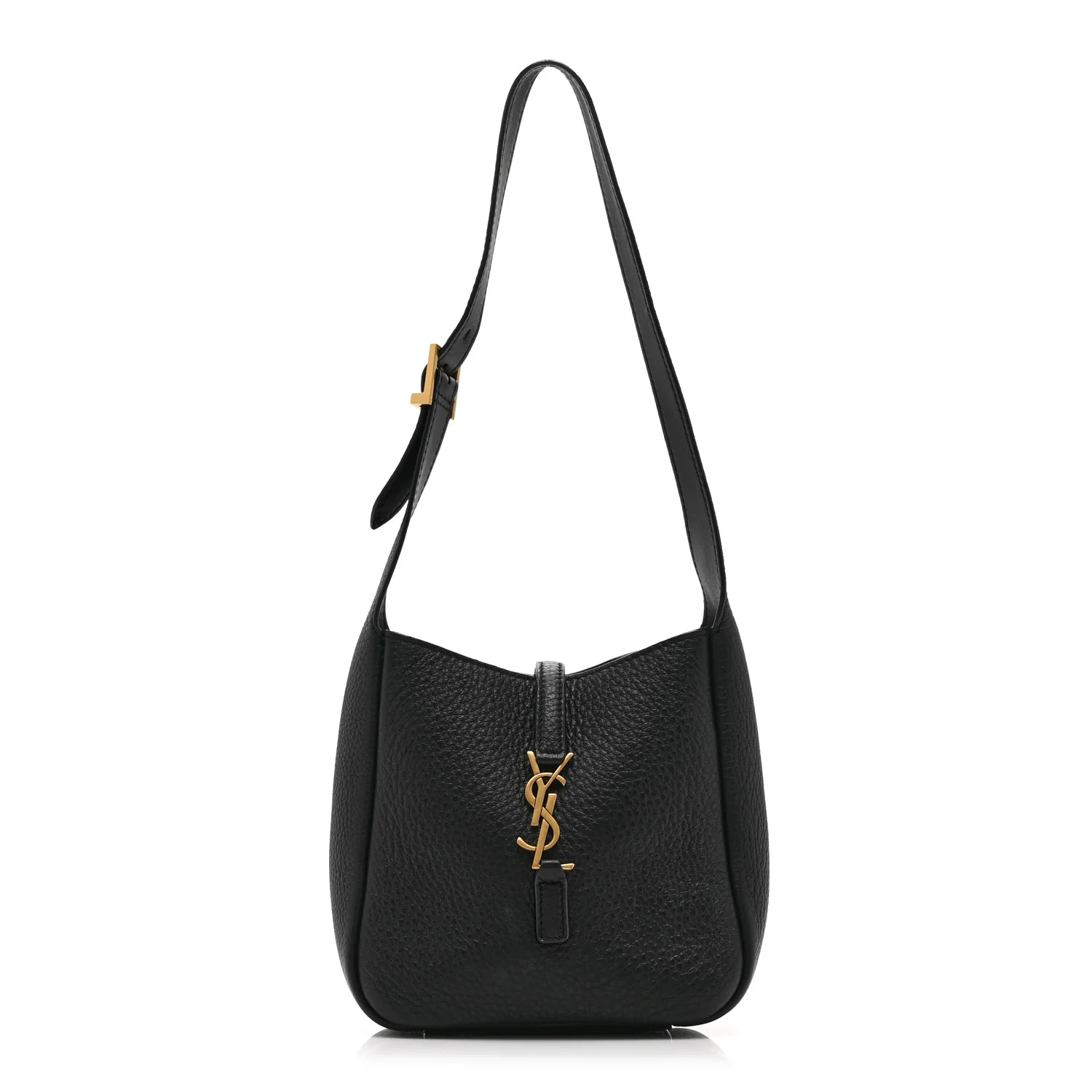 Grained Calfskin Baby Le 5 A 7 Supple Hobo Black