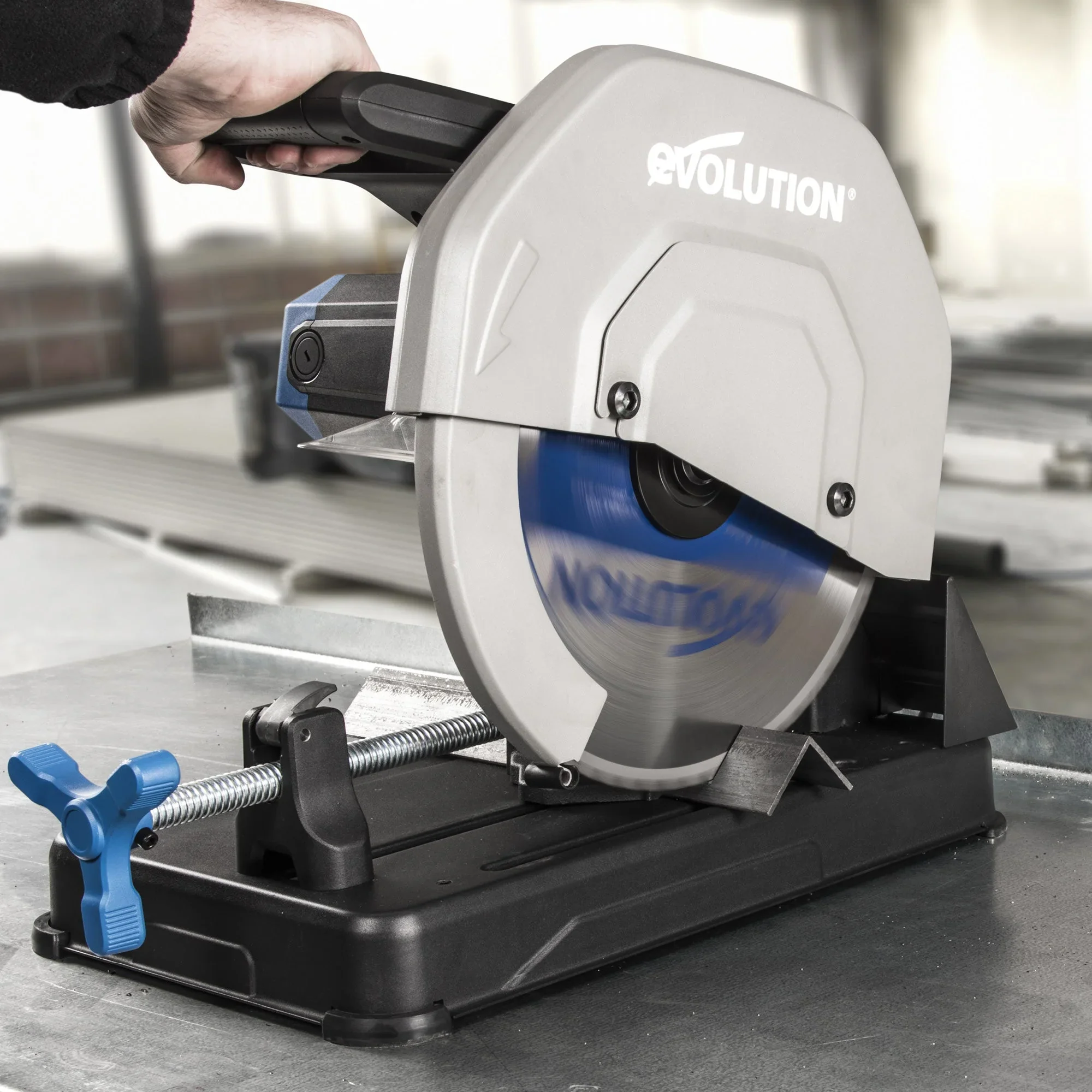 Evolution S355CPSL: Metal Cutting Chop Saw With 14 in. Mild Steel Blade