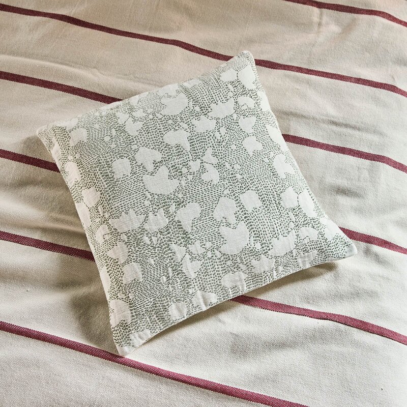 Mori putetrekk 50x50 cm off-white/khaki