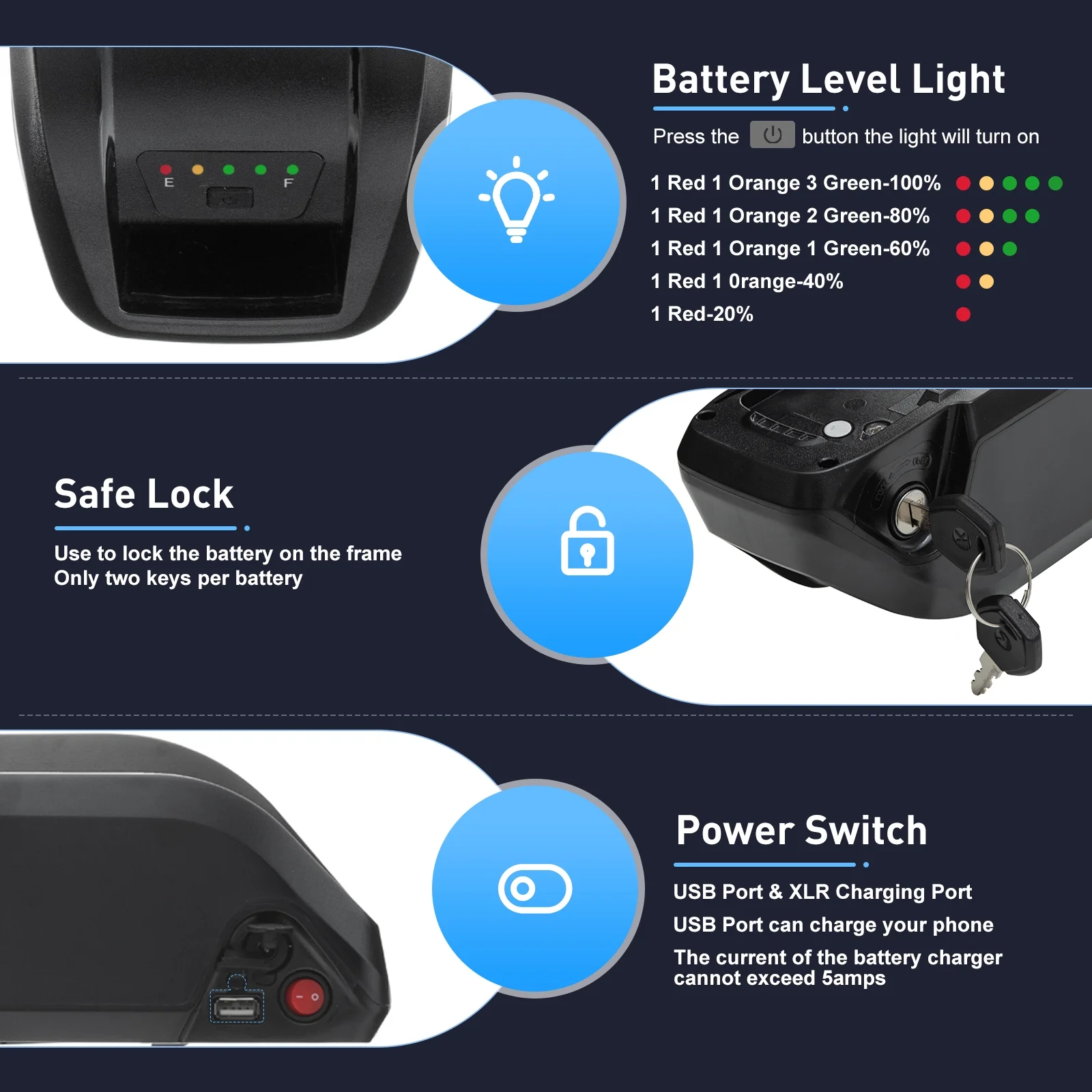 4Pin 36V 20AH Battery Electric Scooter Battery 750W 36V Ebike Battery for Adult Electric Bike Motor(36v20ah) - Image 9