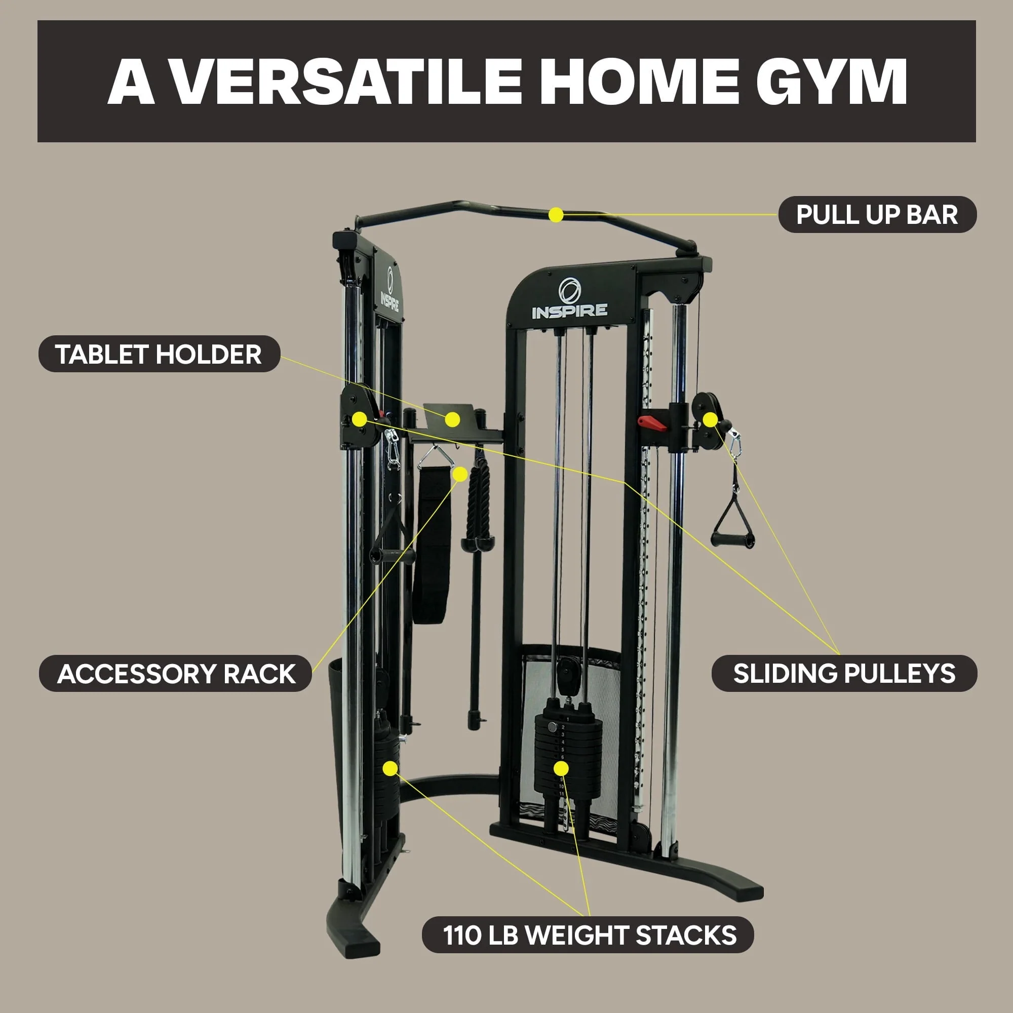 Inspire Fitness CG3 Home Gym Functional Trainer Image 2