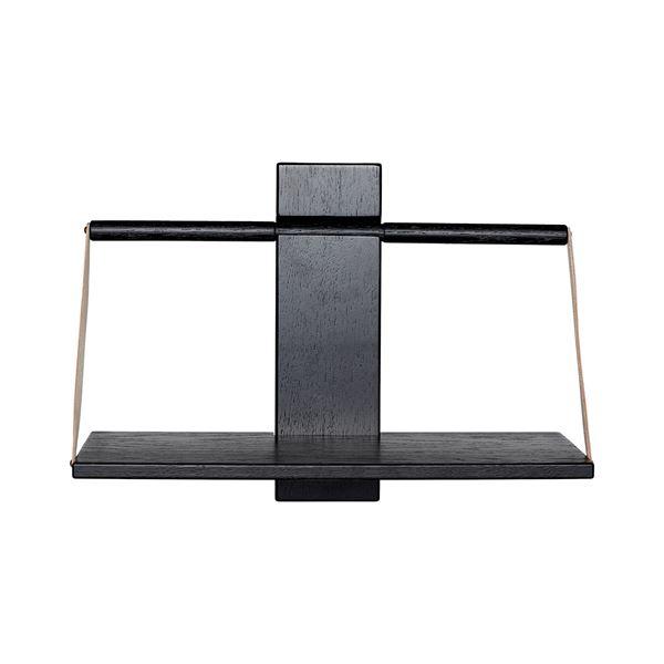Wood wall hylle 45x20x32 cm svart