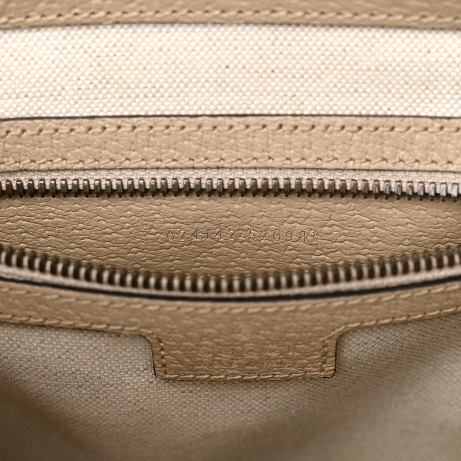 GG Supreme Monogram Azalea Calfskin Retro Interlocking G Buckle Backpack Beige Mystic White