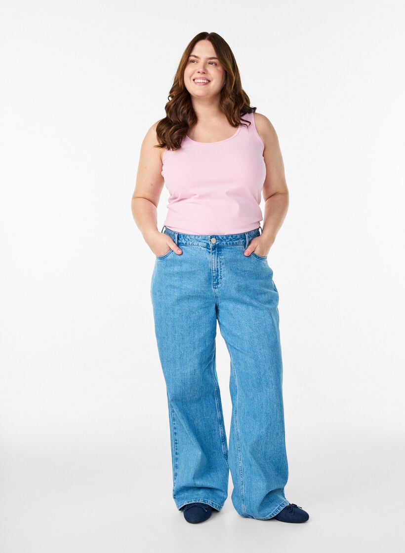 Zizzi Solid color basic top in cotton