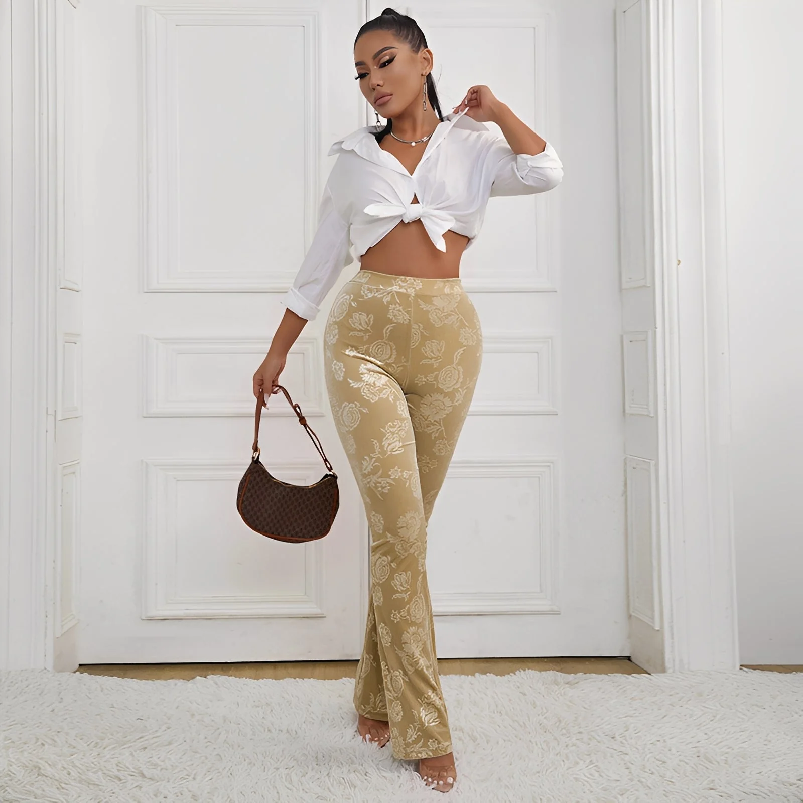 Rashel - Pantalon ample à fleurs