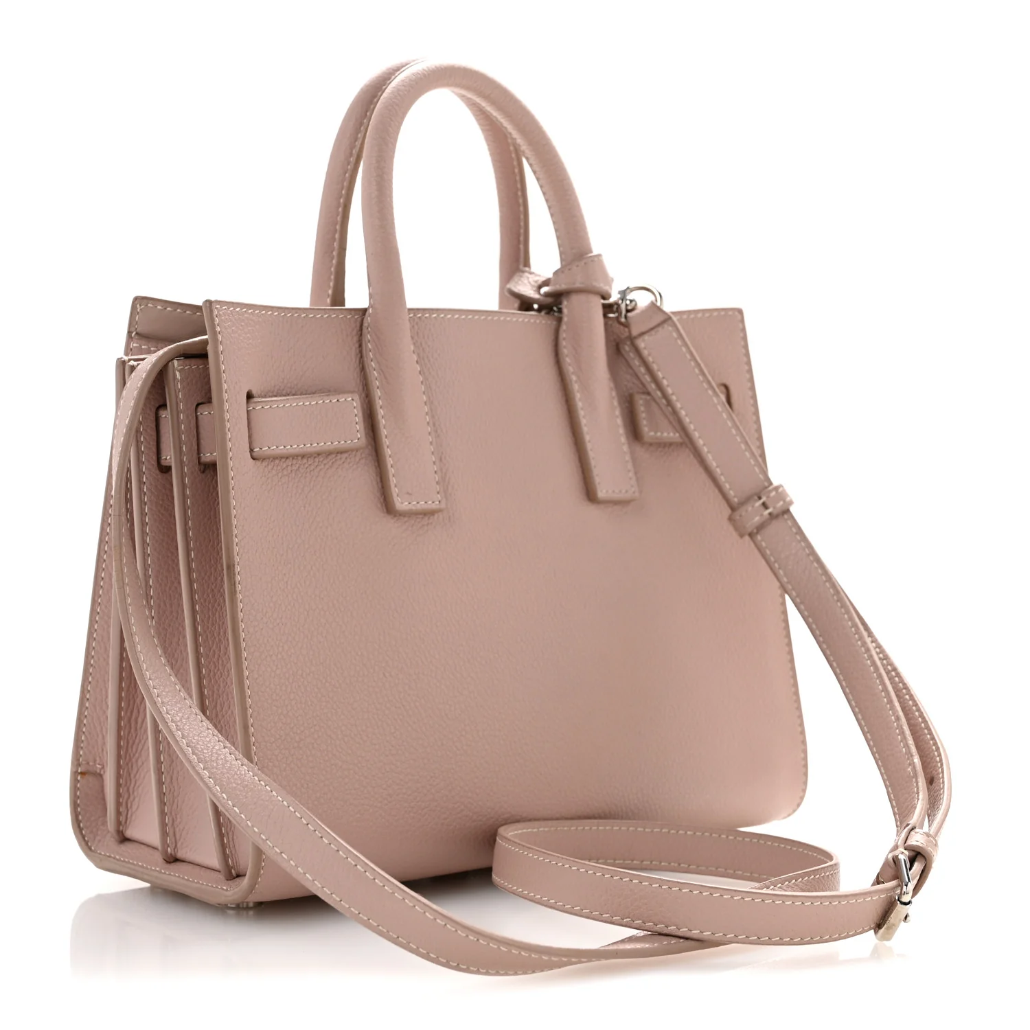 Grained Calfskin Nano Sac De Jour Pale Blush