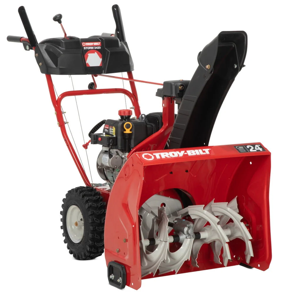 Restored Premium Storm 24 in  208CC Two  Stage Gas Snow Blower with Electric Start (Refurbished)