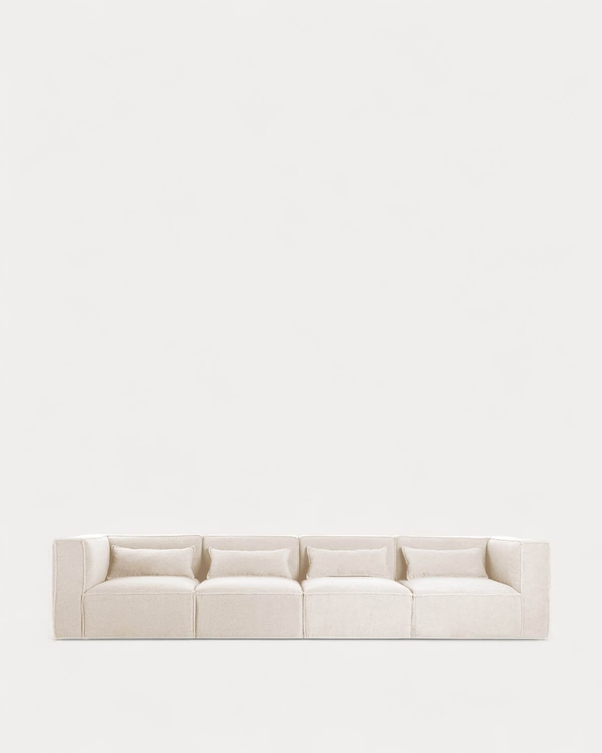 Kilhe Bouclé - Sofá Modular de 4 piezas con 2 Sillones Esquineros de Tela Bouclé Kilhe