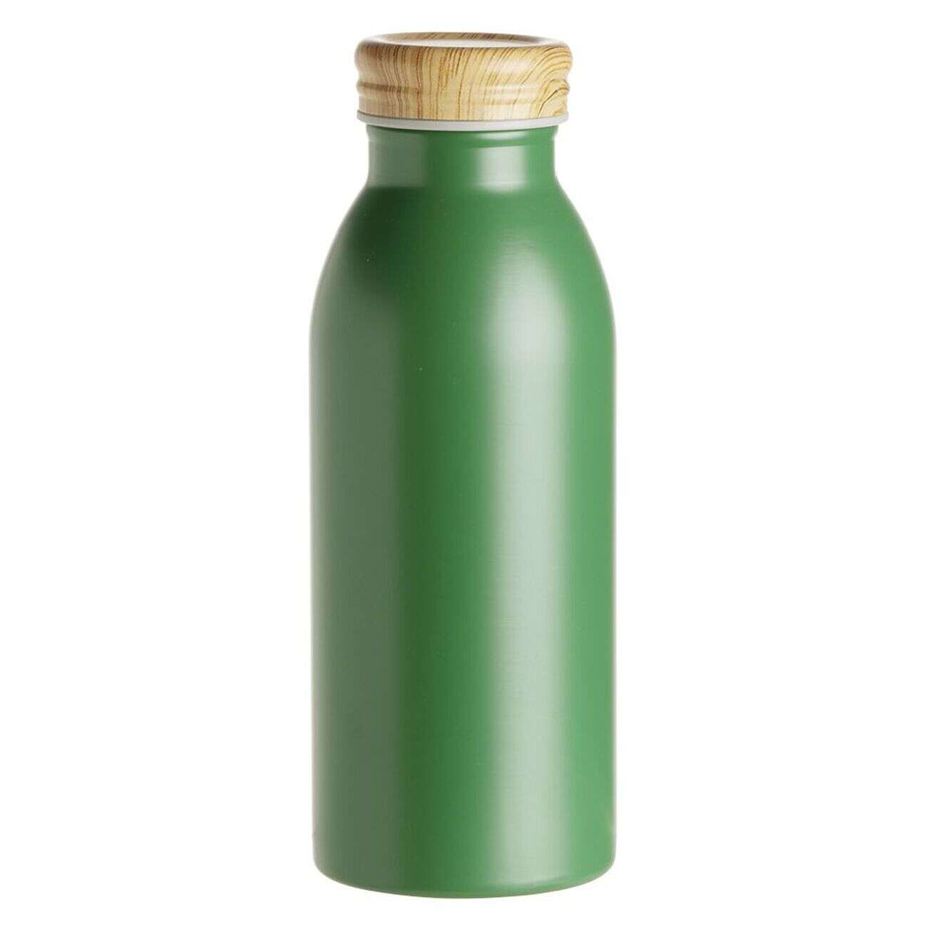 Bouteille isotherme acier avec bouchon en bois 400ml Ø6,7xH18cm
