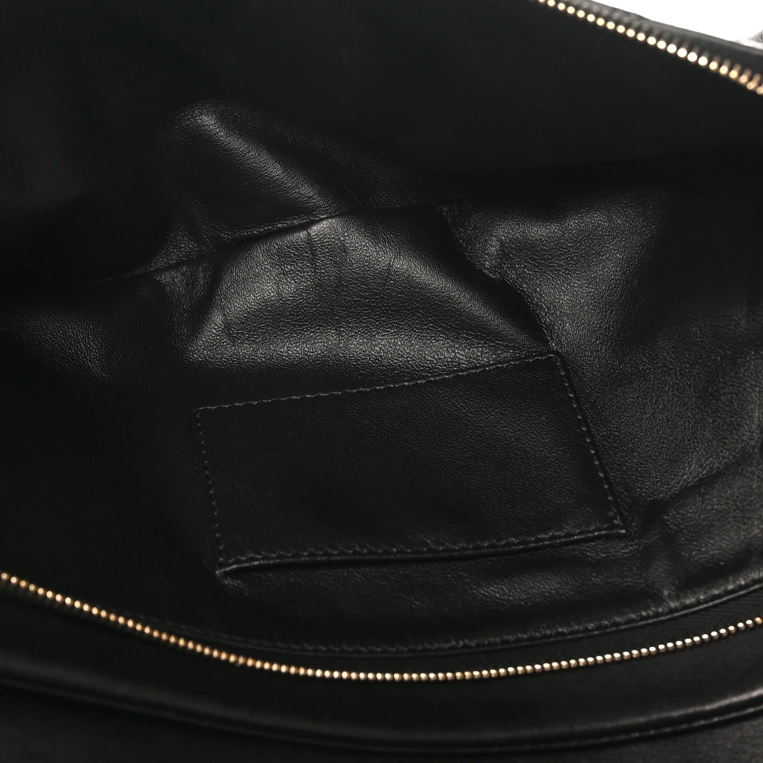 Calfskin Stitched Thin City Clutch Black