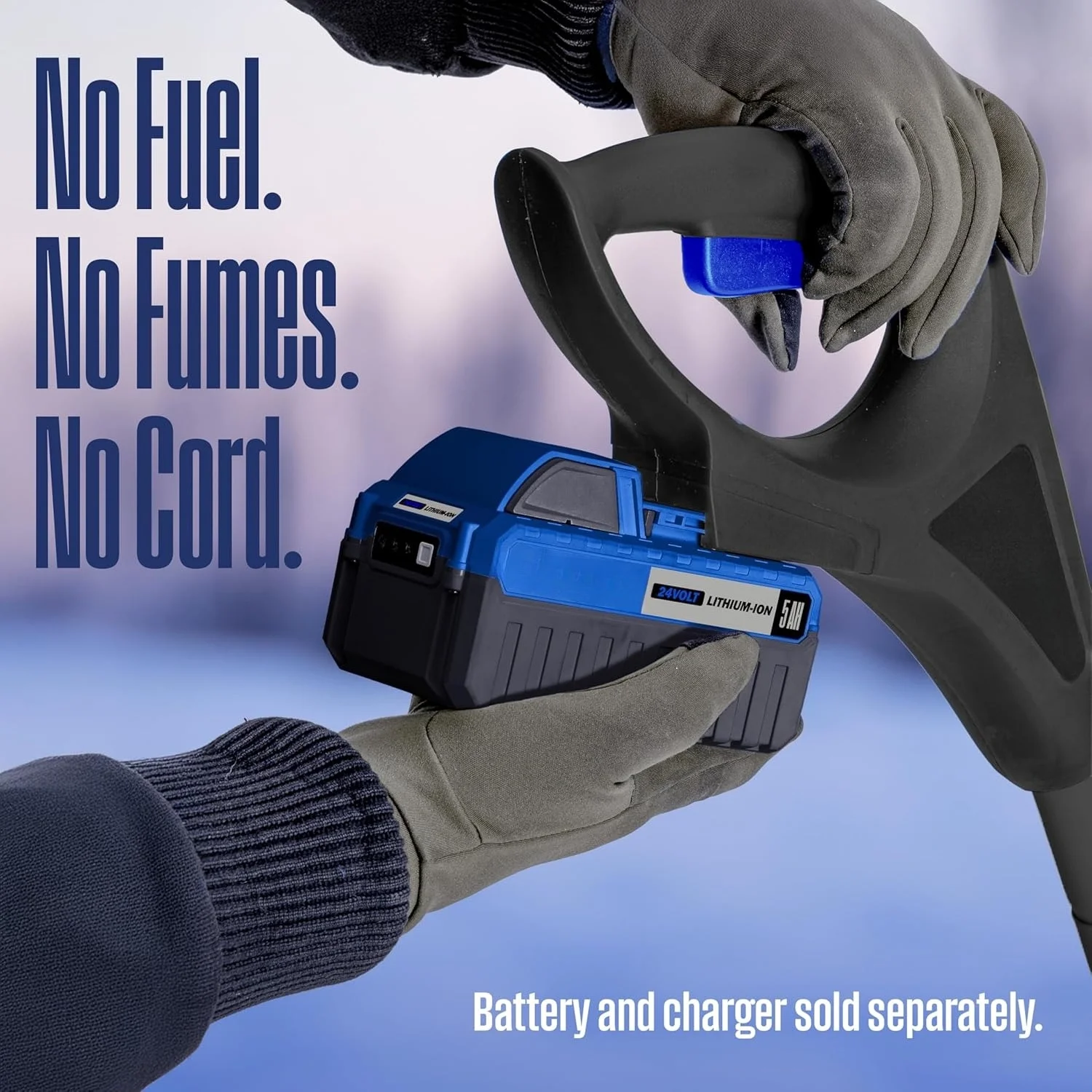24V Cordless Electric Snow Shovel �C 11 Inch, 20ft Throw, 75lbs/Min, Tool Only (Battery/Charger Sold Separately) - Image 3