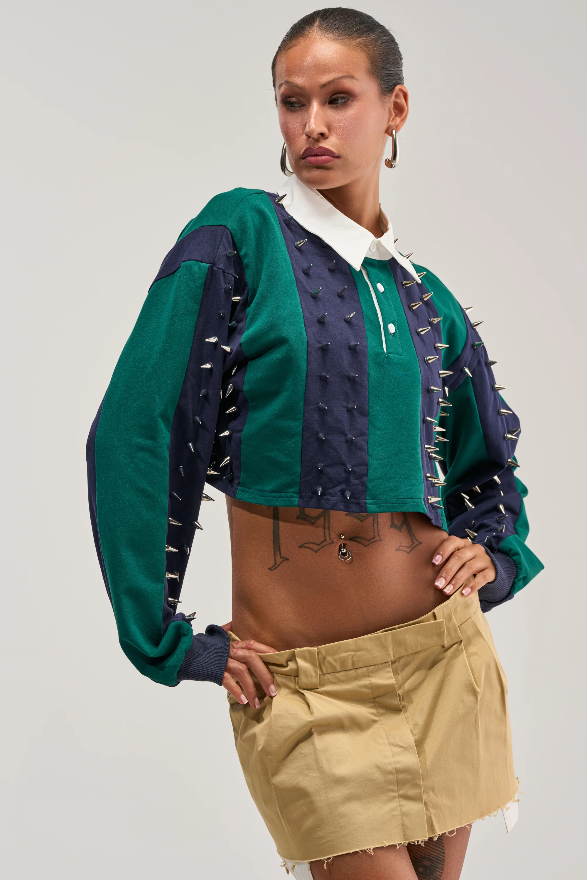 DONT TOUCH CROPPED POLO SHIRT - Akira Store