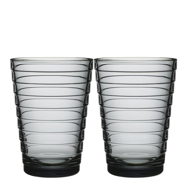 Aino Aalto glass 33 cl 2 stk grå