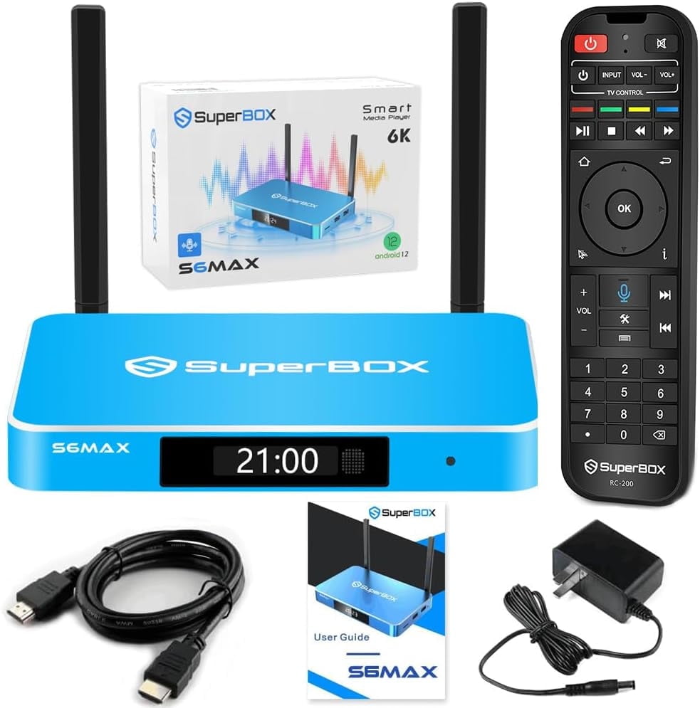 Aspirateur robot Superbox S6 Max, résolution 6K Ultra HD, commande vocale