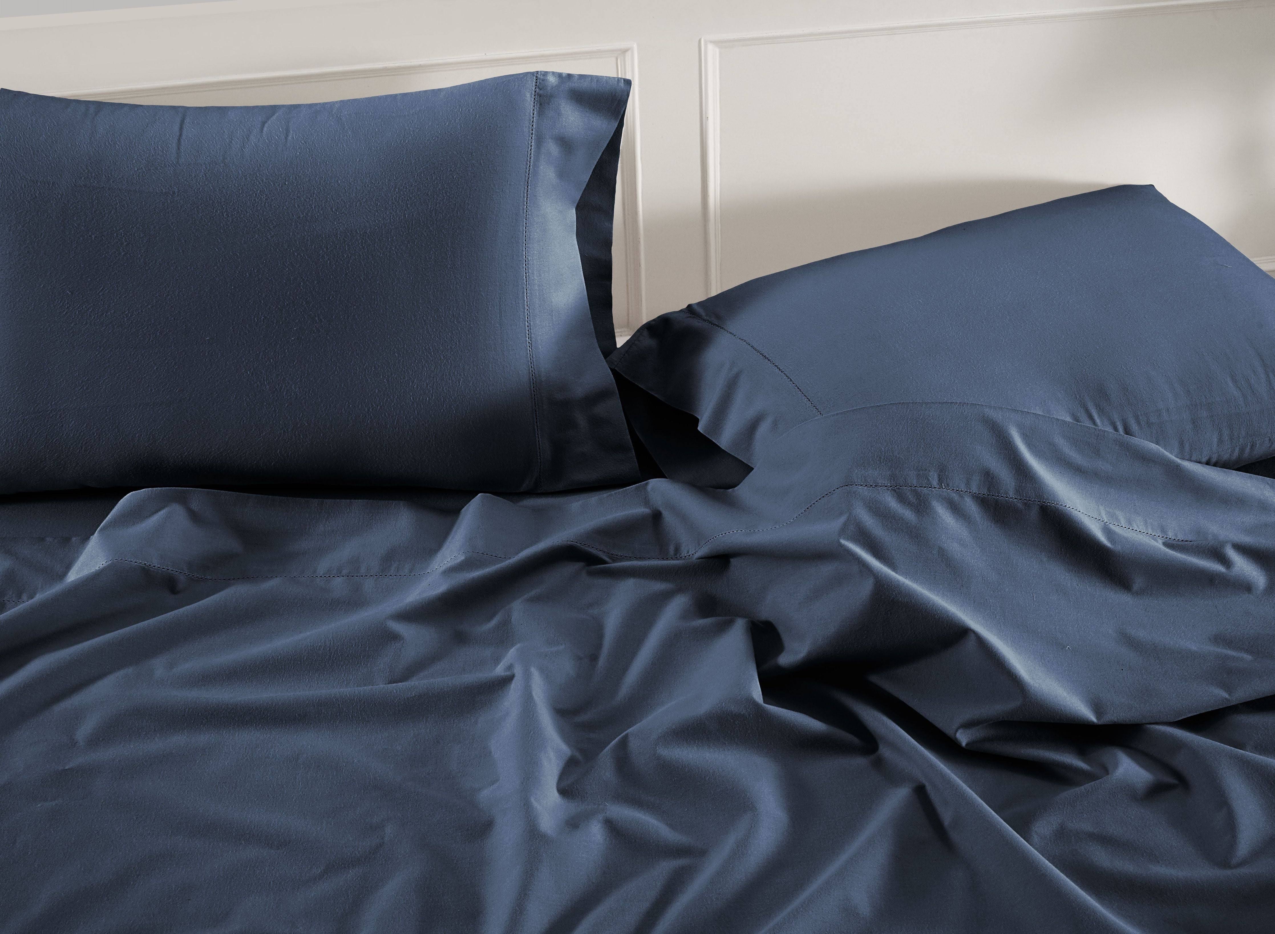 Lane Linen 100% Organic Cotton Sheets Twin size, 3PC Twin Cotton Sheets, Hotel Luxury Sheets, Percale Bed Sheets, Cooling Sheet & Pillowcase Sets,
