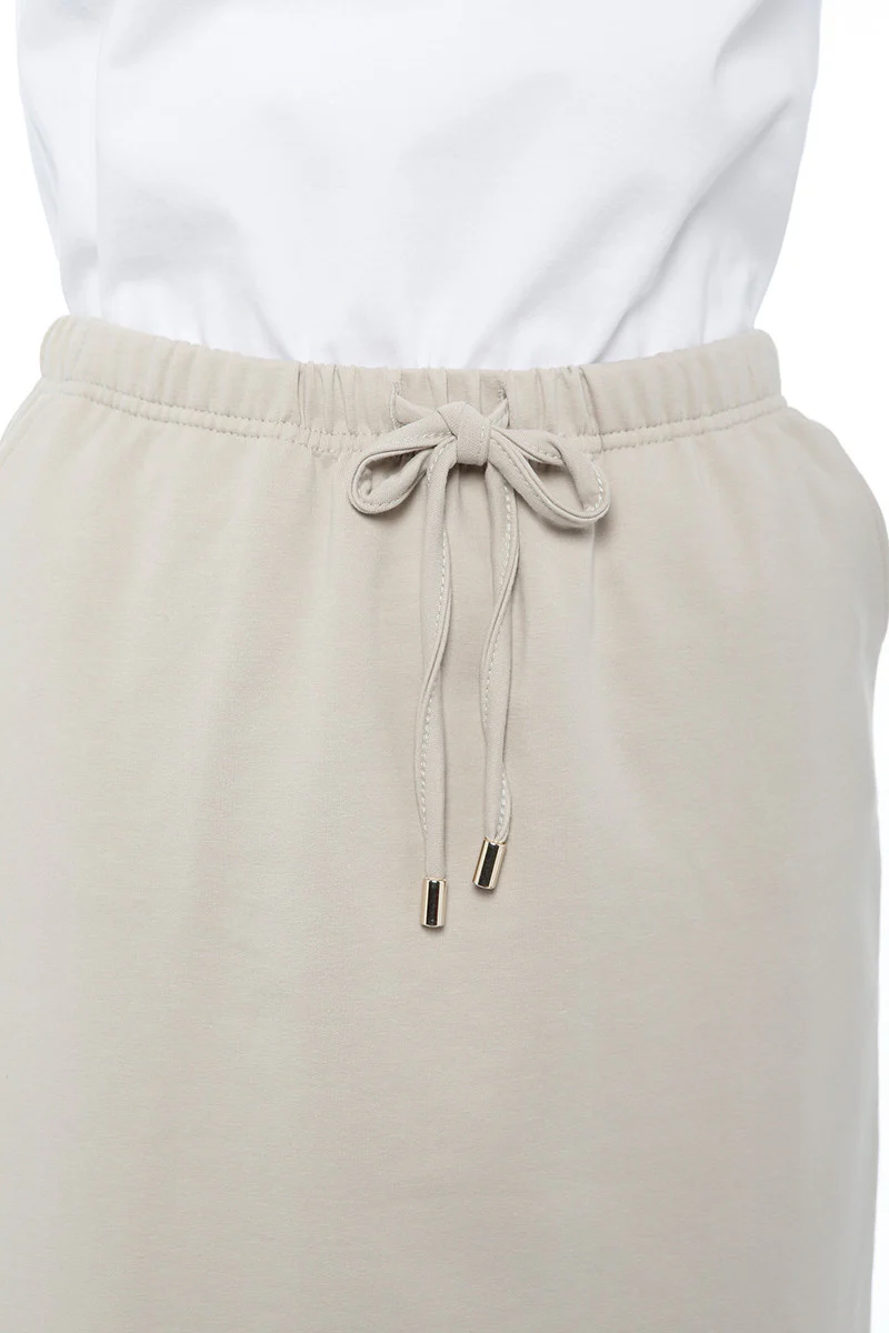 Jupe molleton femme beige