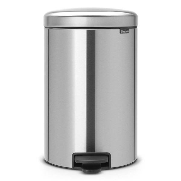 NewIcon pedalbøtte 20L børstet stål FPP