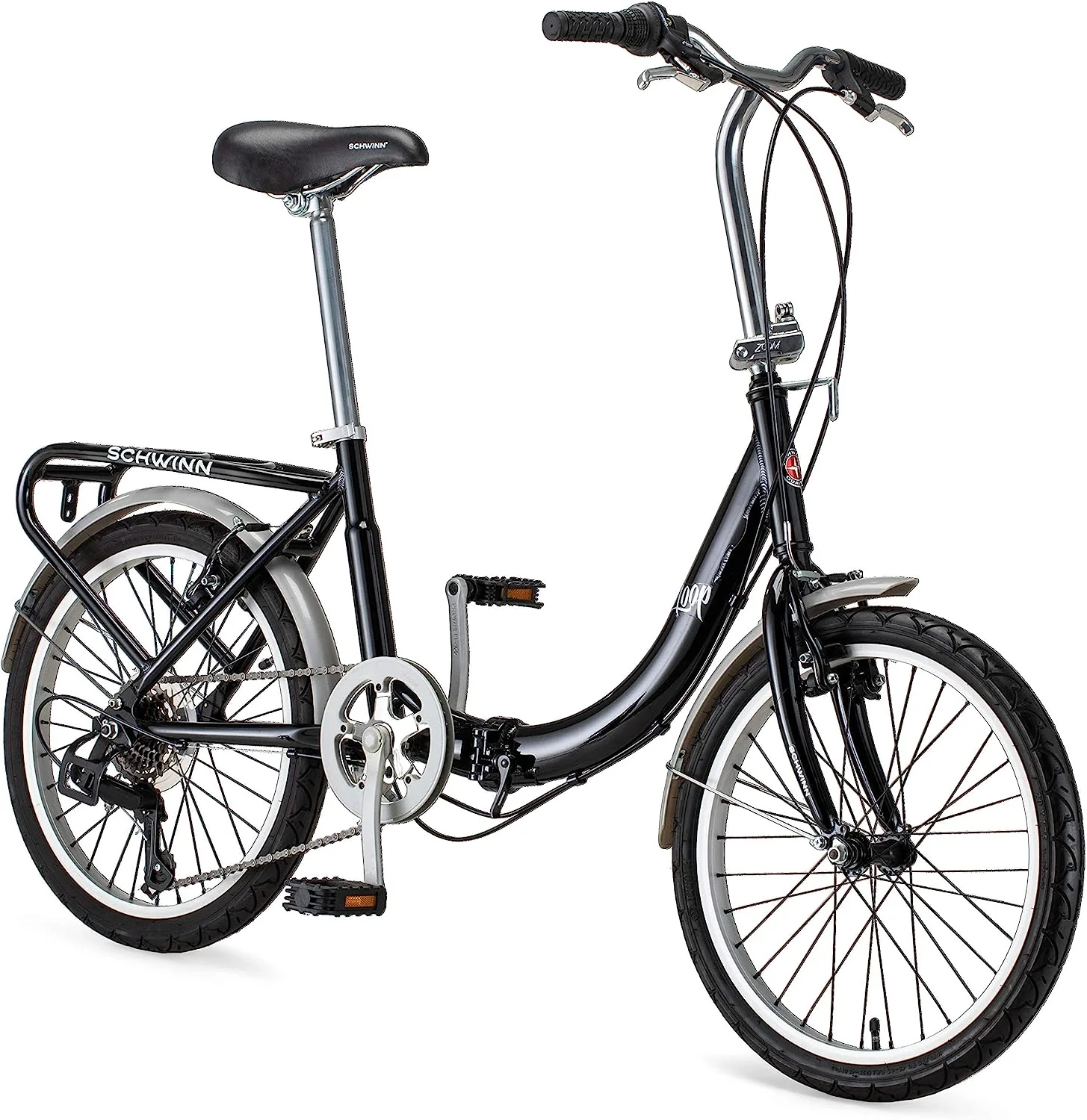 Schwinn Loop Adult Folding Bike for Men and Women, 20-inch Wheels, 7-Speed Drivetrain