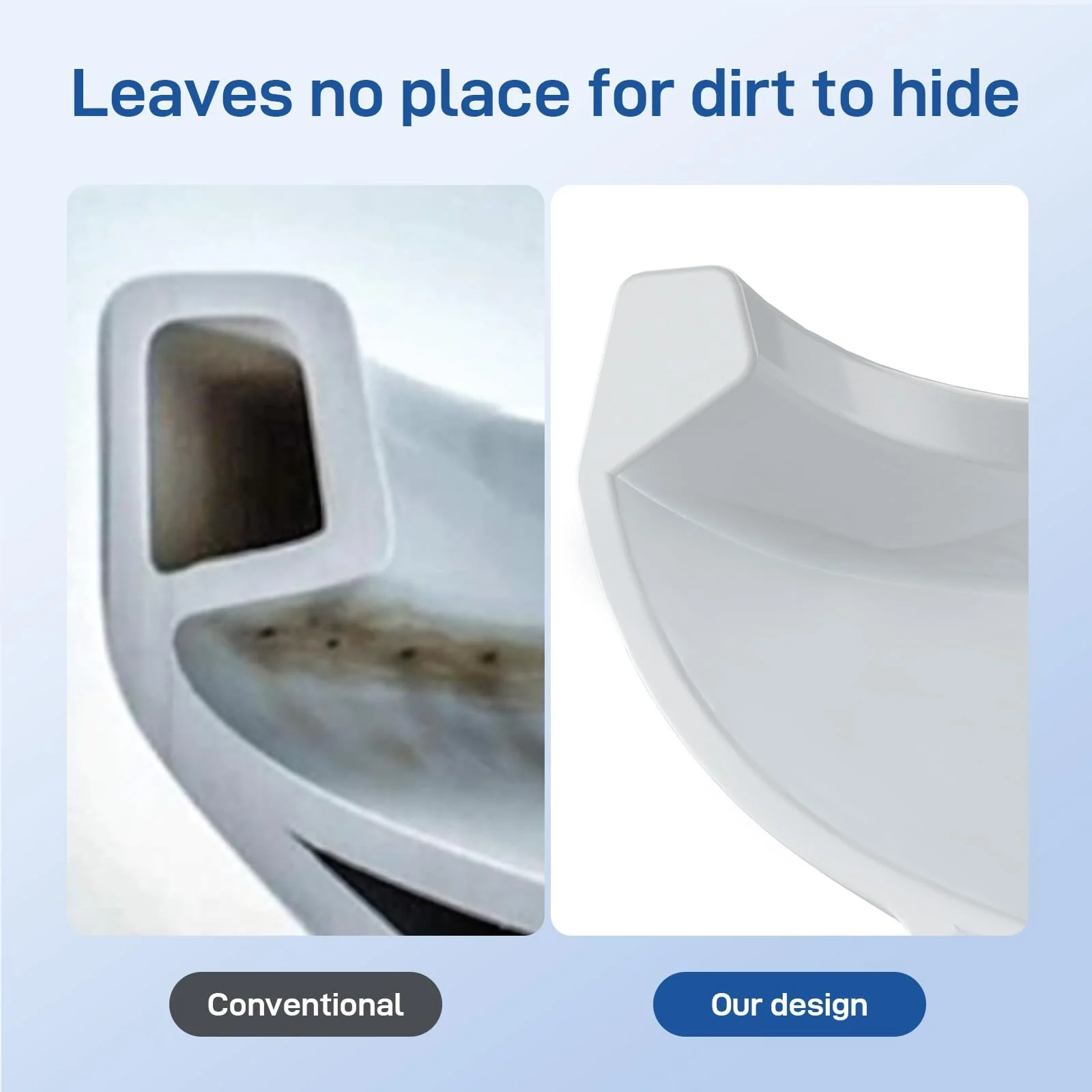 Two-Piece Elongated 1.28 GPF Siphonic Flush Toilet with Soft Close Seat, Universal Height ADA Cotton White (Toilet Seat Included)(Elongated+19") - Image 5