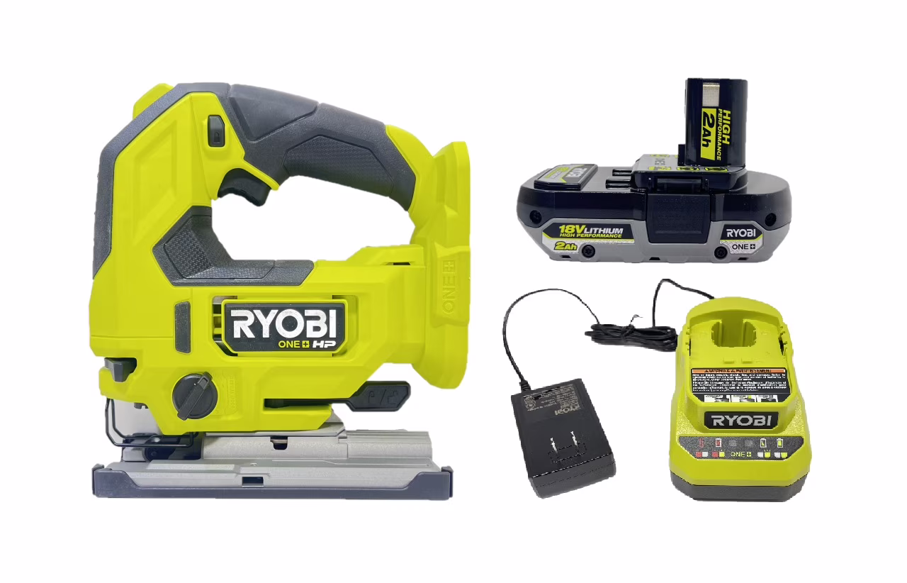 HP 18V Brushless Cordless Jigsaw Kit with HIGH PERFORMANCE Battery and Charger