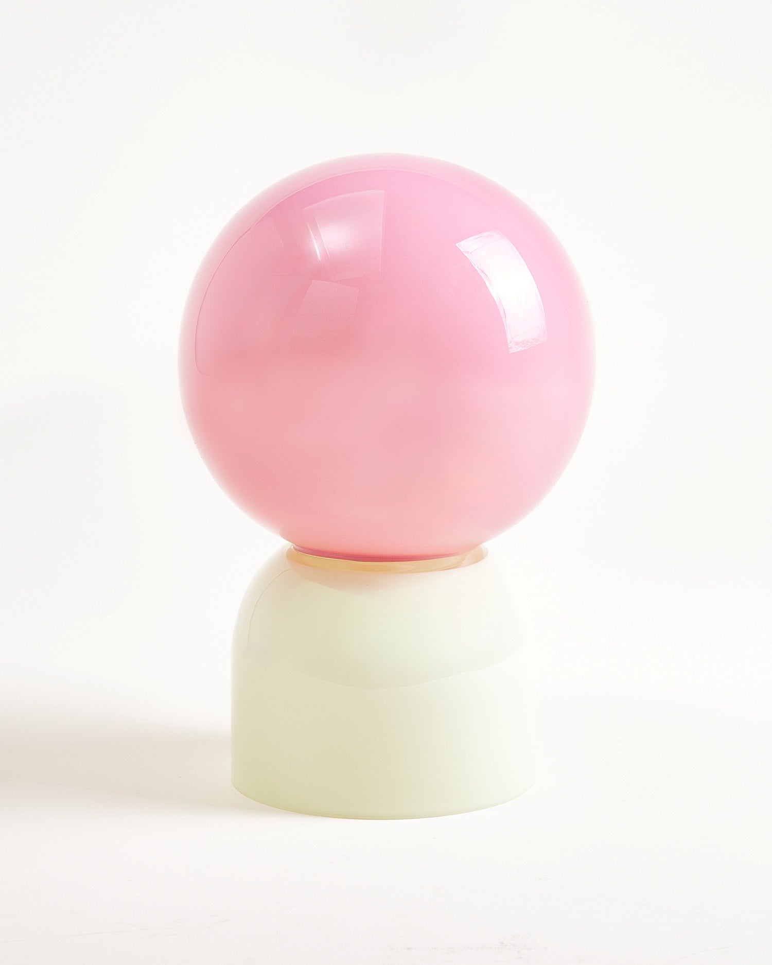 LUMO - GLASS LAMP PINK LIGHT GREEN