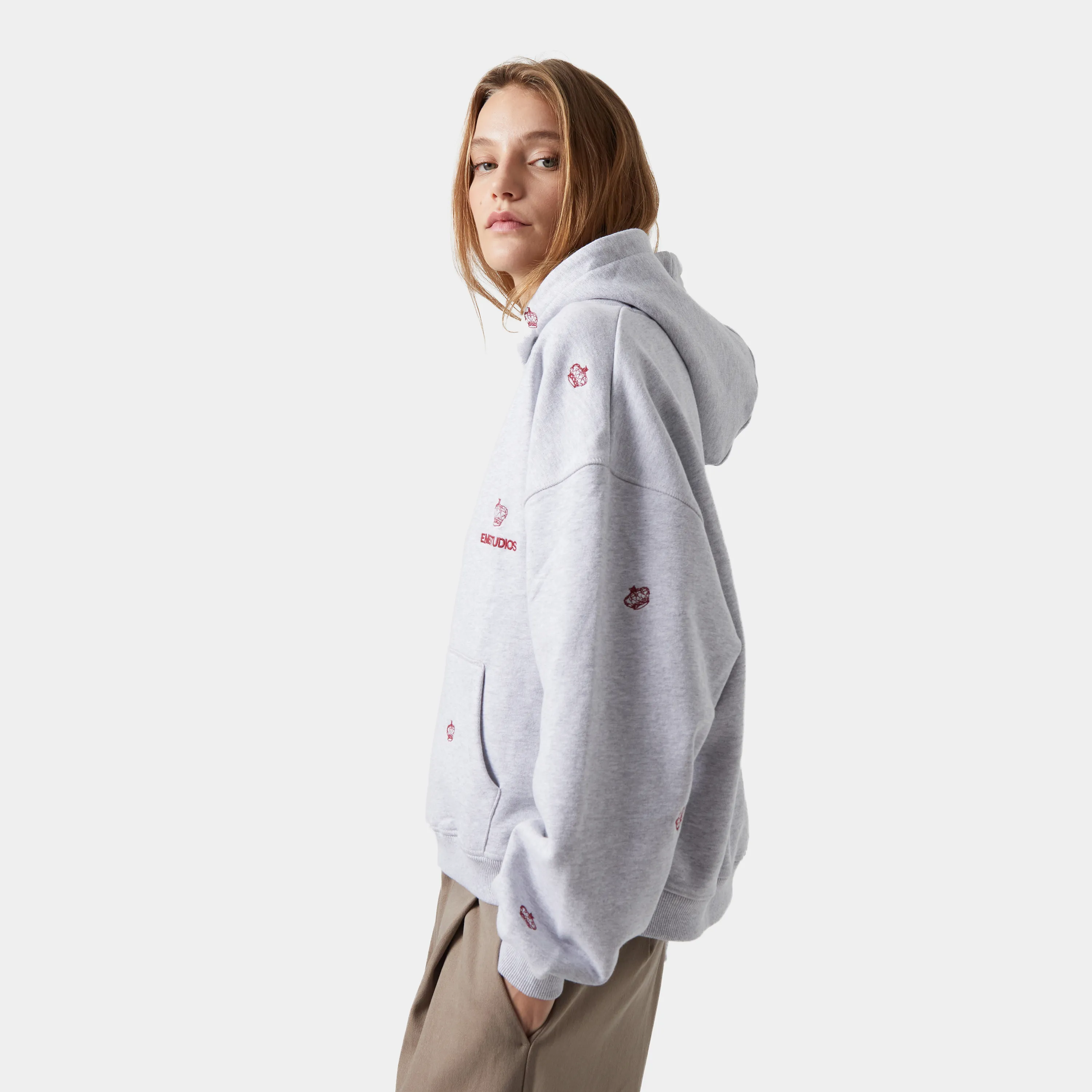 Crown Scarlet Oversized Hoodie