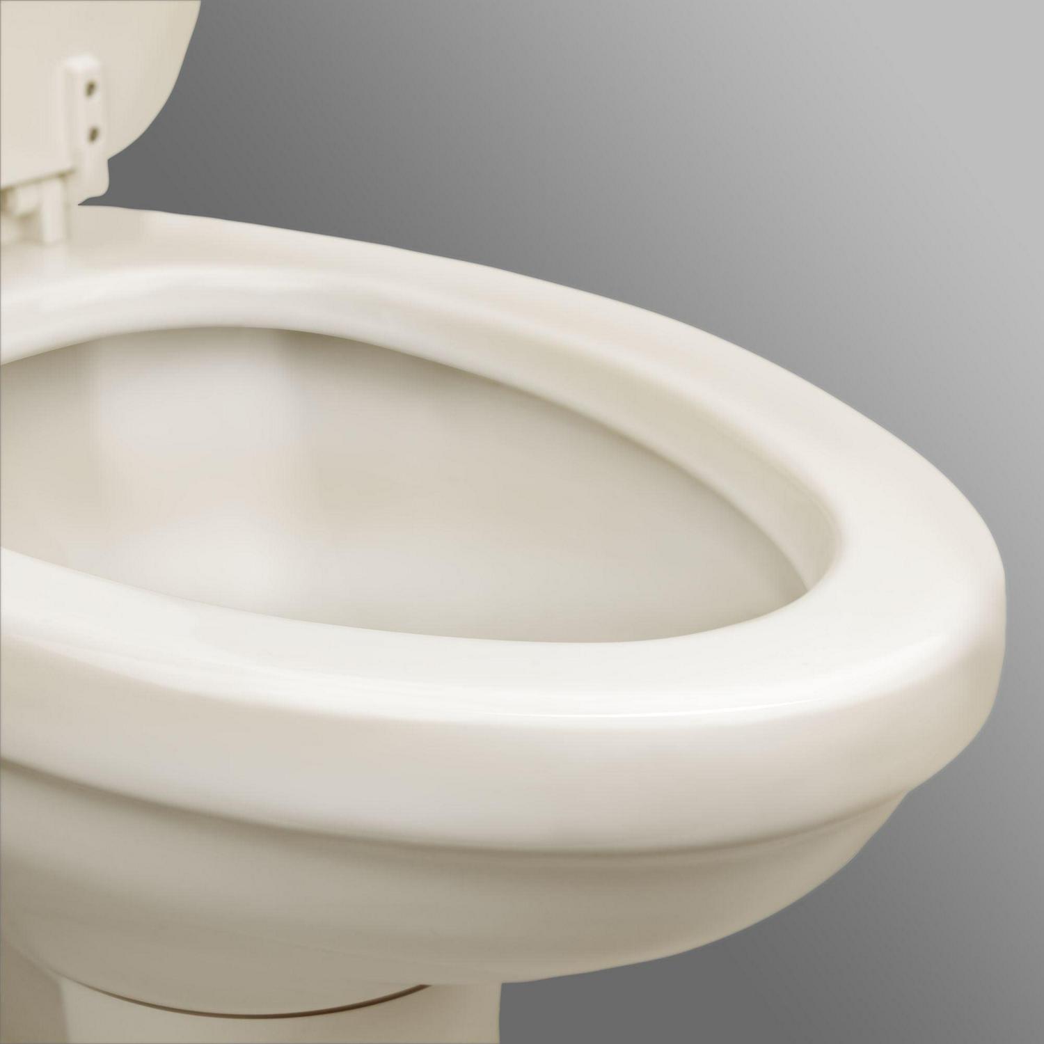 320 RV Toilet Gravity Flush with enameled wood seat Standard Height Flush with Foot Pedal for RVs. Trailers. and Outdoor Campers - Image 5