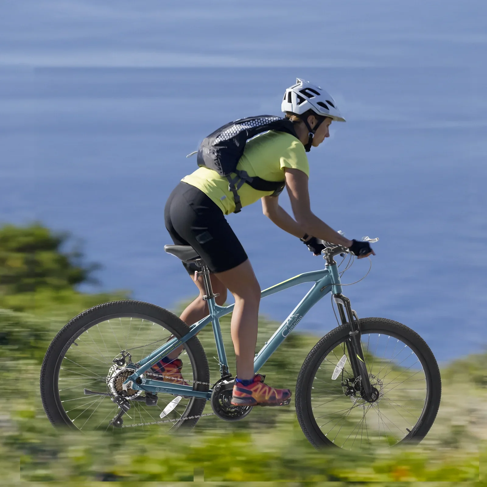 UBesGoo 27.5in Mountain Bike for Adults, Aluminum Frame Lightweight 21 Speeds Men/Women Bike with Dual Disc Brake, Twist Shifters, Green