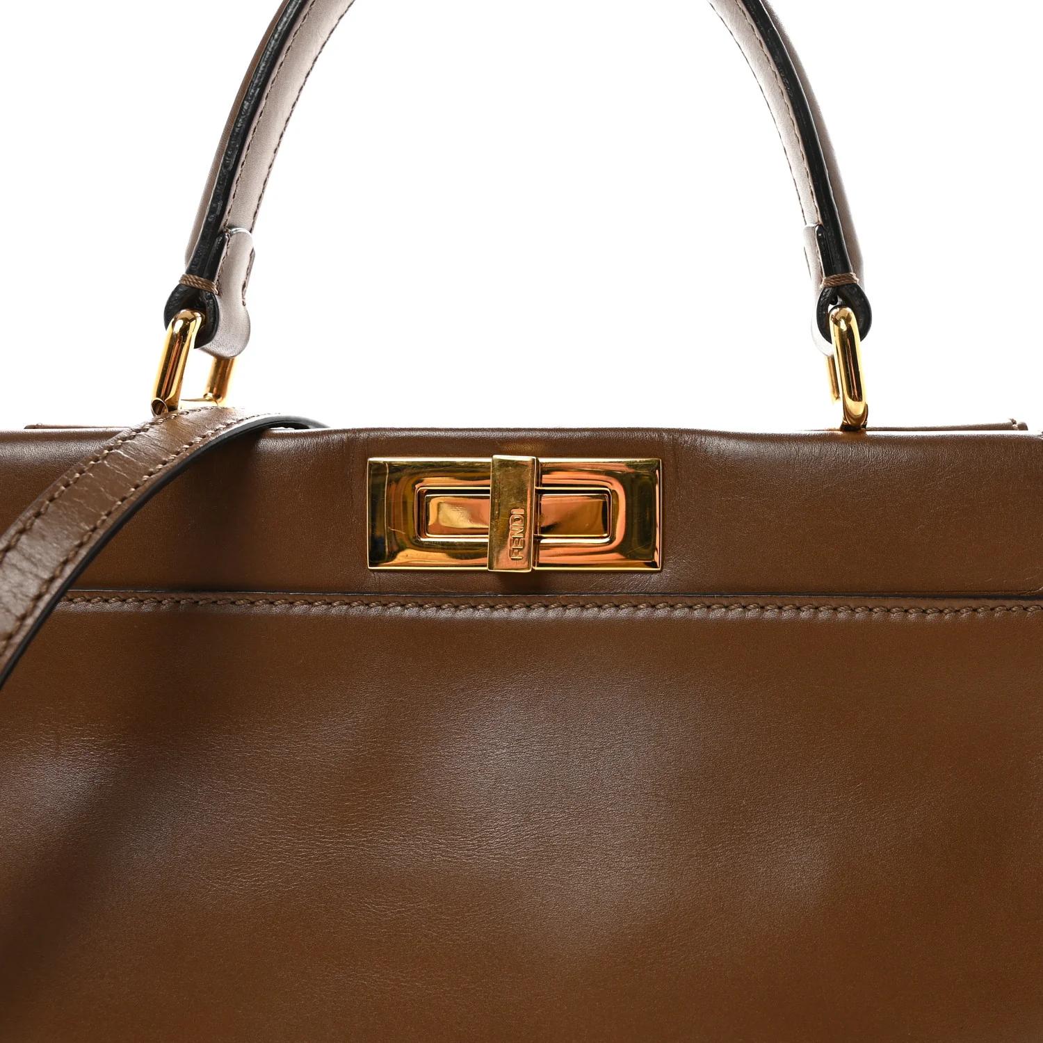 Vitello Morgan Fabric Jacquard Pequin Medium Peekaboo Iconic Satchel Foresta Tobacco Black