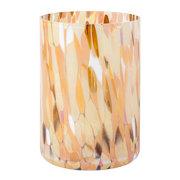 Swirl lykt/vase 19 cm brun