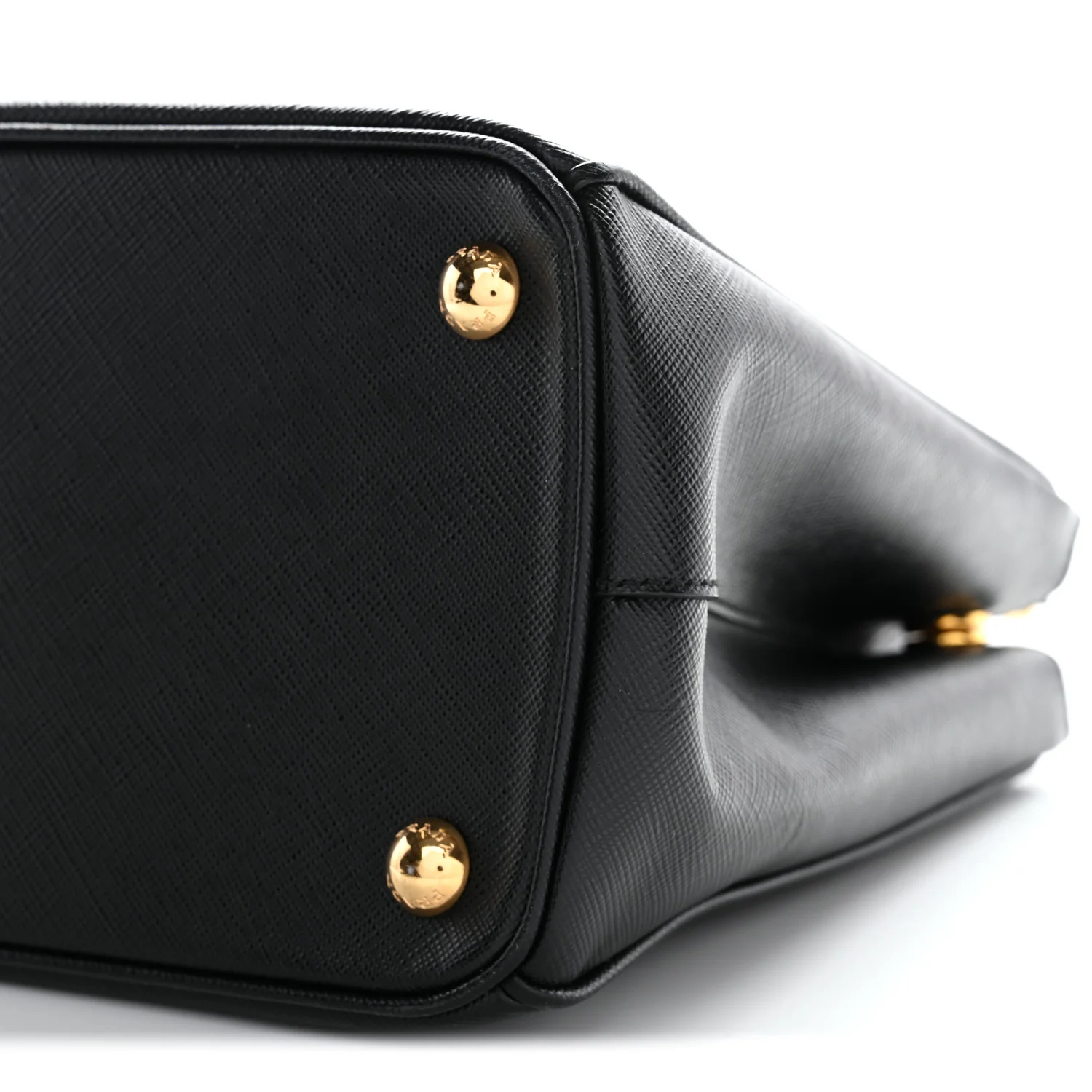 Saffiano Small Galleria Double Zip Tote Black