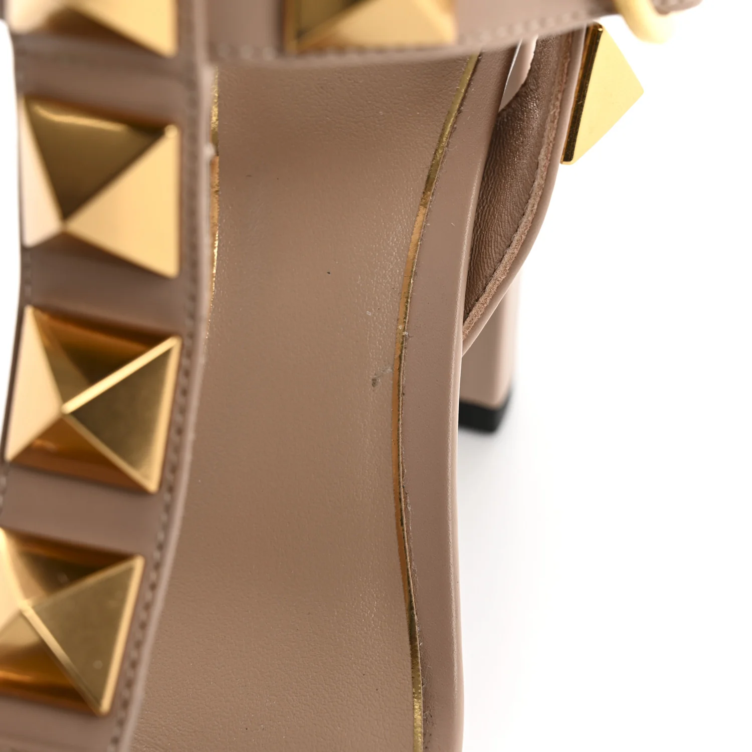 Calfskin Roman Stud 90mm Sandals 37 Rose Cannelle