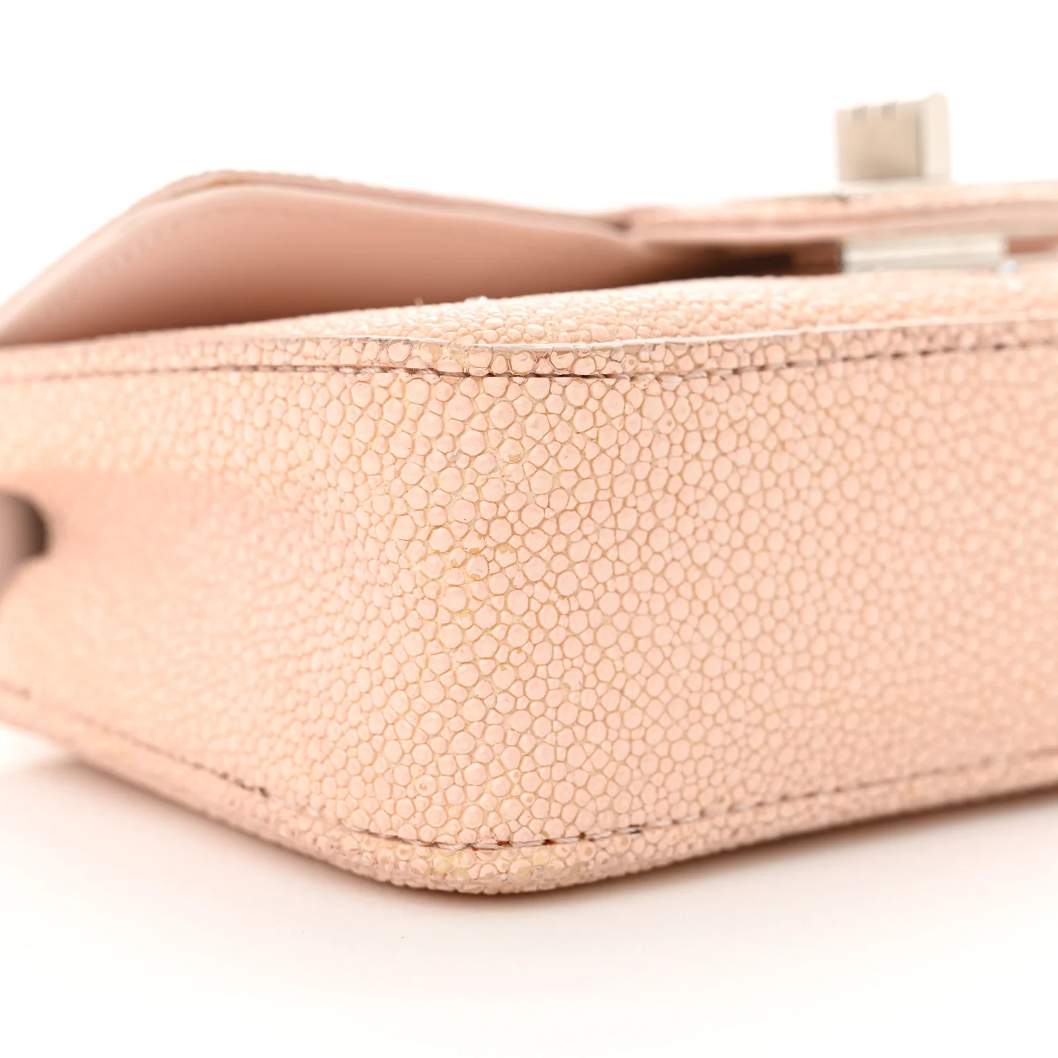 Galuchat Stingray Crystal Embellished 2.55 Reissue Mini Flap Light Pink