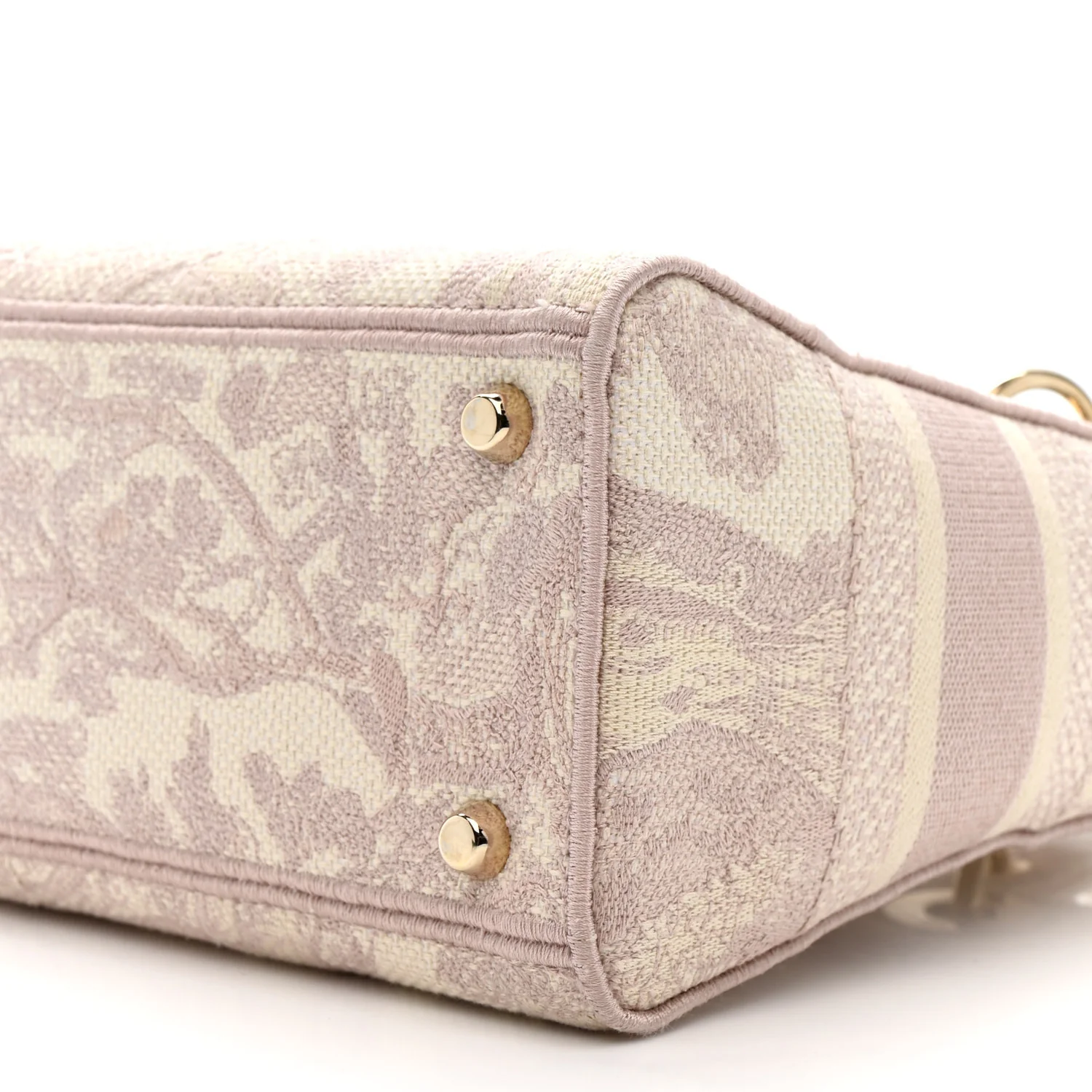 Canvas Toile De Jouy Reverse Embroidered Medium Lady D-Lite Rose