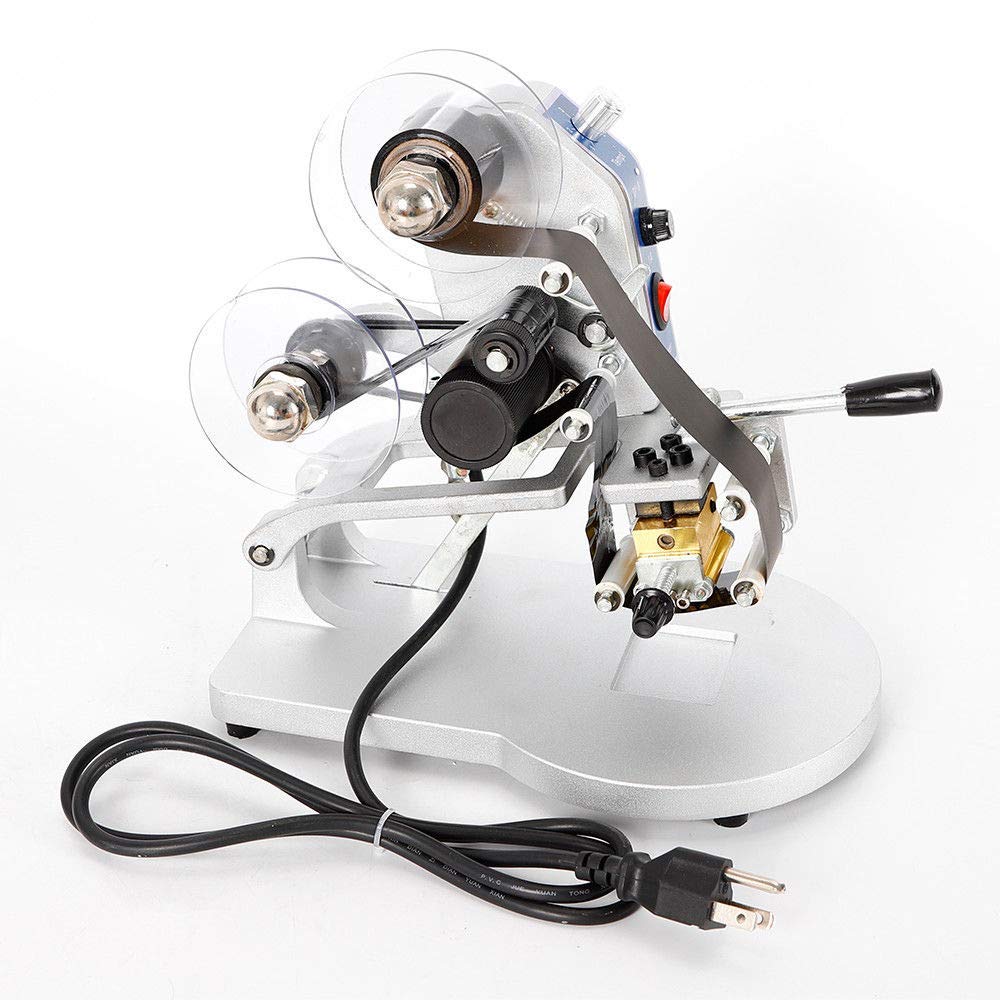 110V Ribbon Manual Hot Foil Stamping Printer Date Number Code Machine Print Tool Date Code Printer Date Marking Machine
