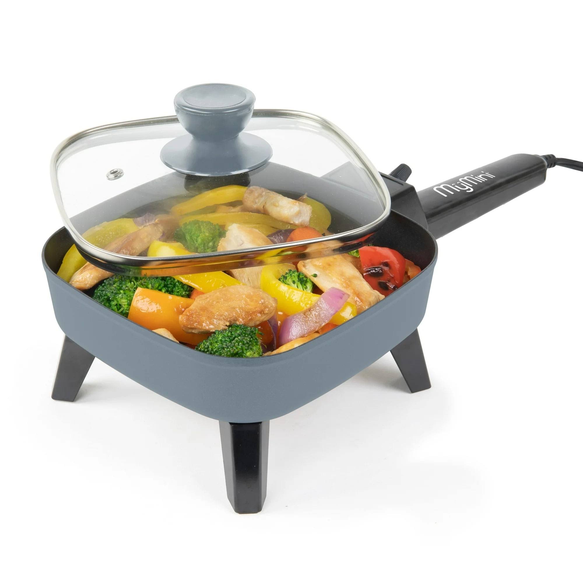 MyMini NMSKWM7GRY Electric Skillet, 7 inch, Gray