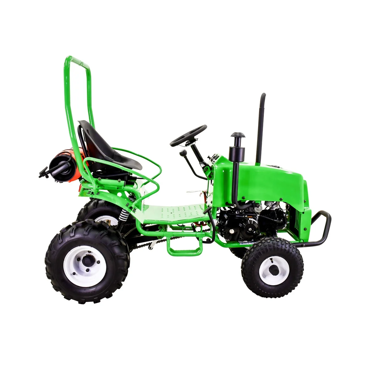 Mini Tractor 110cc 2WD Gas Go Kart �C Kids Youth Ride-On Utility Vehicle �C Green(Green) - Image 2